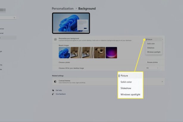 change desktop background in Windows 11